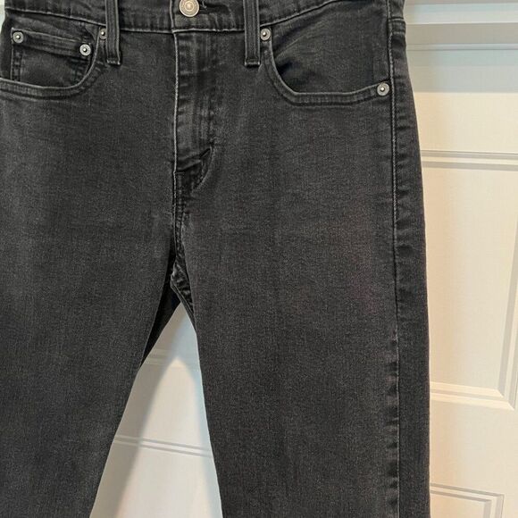 Levi's Jeans Men 29x28 Black Cotton Stretch Denim Classic 502 Taper Jeans - Picture 5 of 6